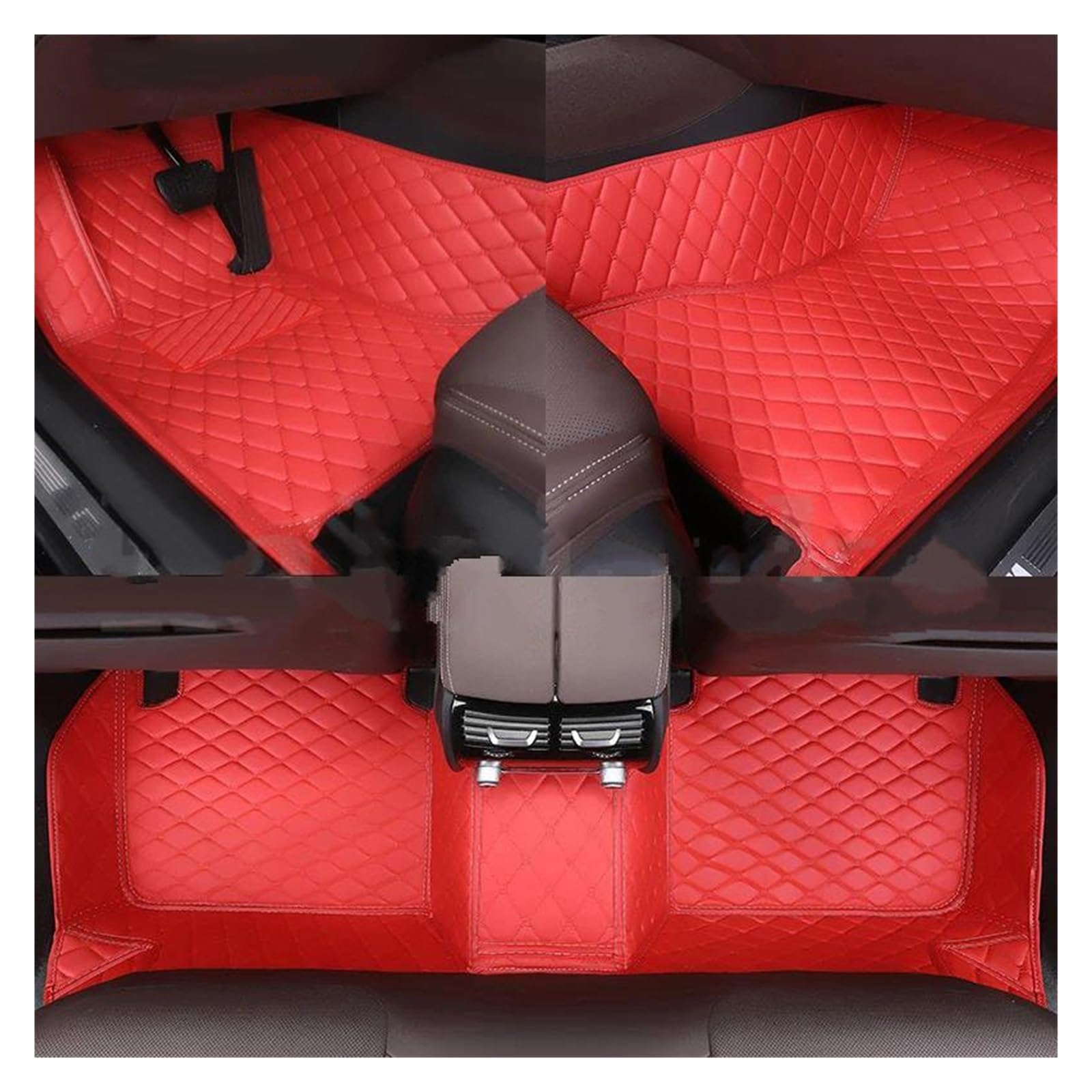 Auto Fußmatten Auto-Bodenmatte Für FIAT Für Barchetta 1995-2005 Alle Modelle Autoteppiche Zubehör Styling Innenteile Automatte Bodenmatte Automatten(Rot) von DZSYBUIGB