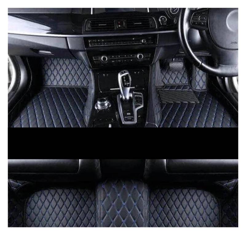 Auto Fußmatten Auto-Bodenmatte für Corsa D 2007-2014 wasserdichter Teppich Auto-Fußmattenboden Innendekoration Autozubehör fussmatten Auto(RHD Bk Blue) von DZSYBUIGB