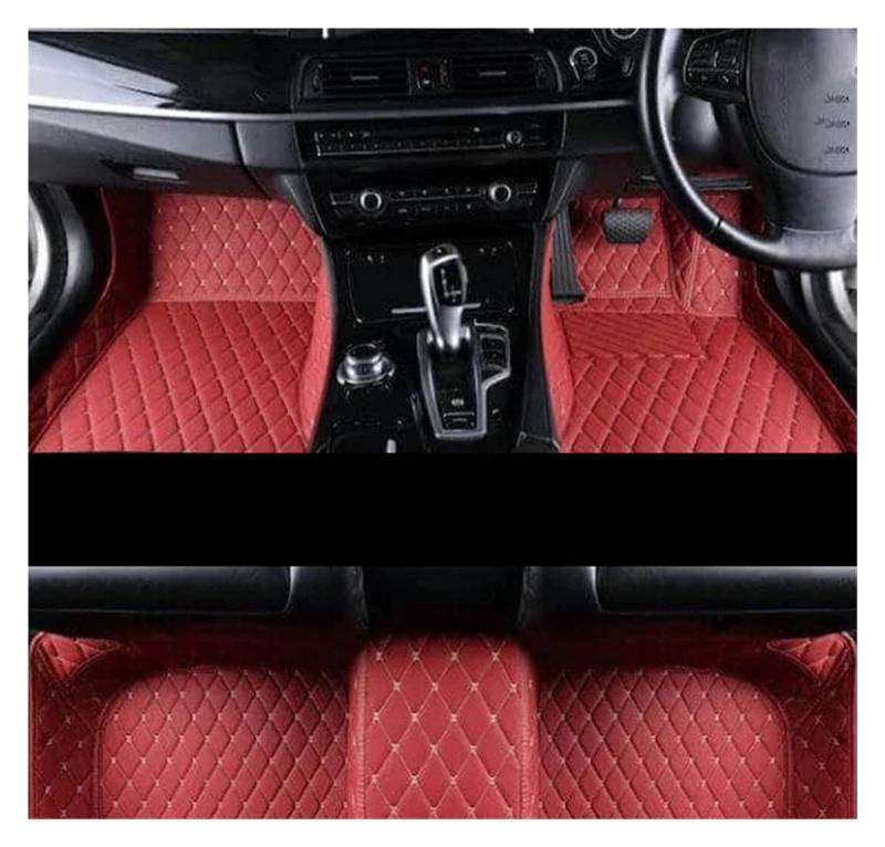 Auto Fußmatten Auto-Bodenmatte für Corsa D 2007-2014 wasserdichter Teppich Auto-Fußmattenboden Innendekoration Autozubehör fussmatten Auto(RHD Wine) von DZSYBUIGB