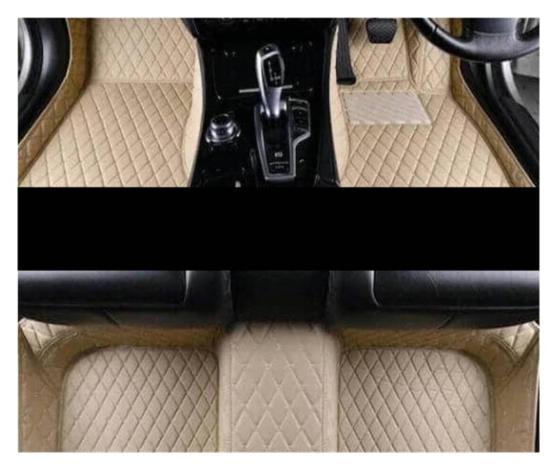 Auto Fußmatten Auto-Fußmatten für Civic 2012 2013 2014 2015 Autodekoration Lederteppiche Zubehör Stylingteile schützen wasserdicht fussmatten Auto(RHD BEIGE) von DZSYBUIGB