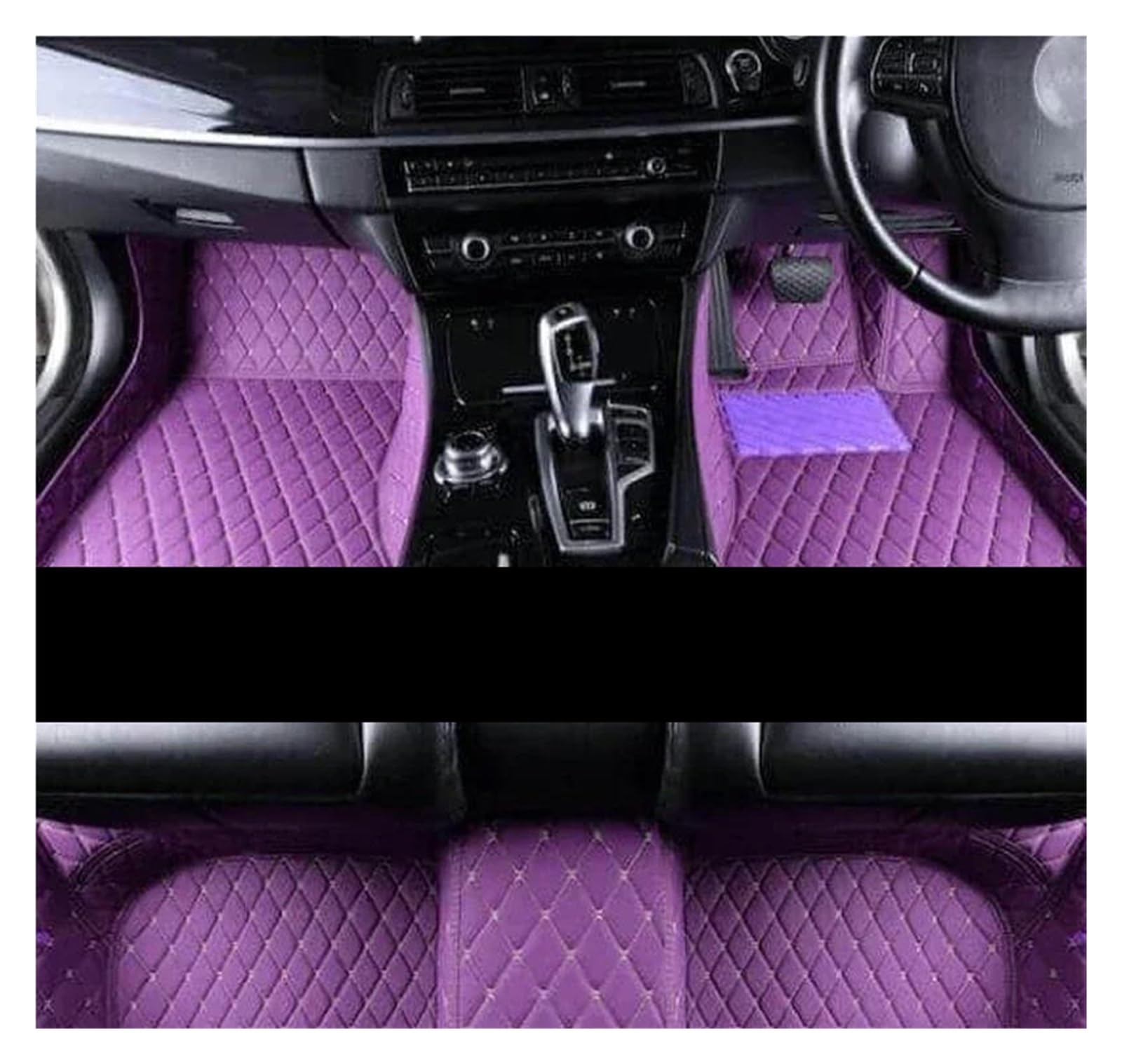 Auto Fußmatten Auto-Fußmatten für FIAT für Topolino 500 2011 2012 Auto-Innenausstattung Zubehör Benutzerdefinierte Fußmatten Produkte Ersatzteile fussmatten Auto(RHD Purple) von DZSYBUIGB