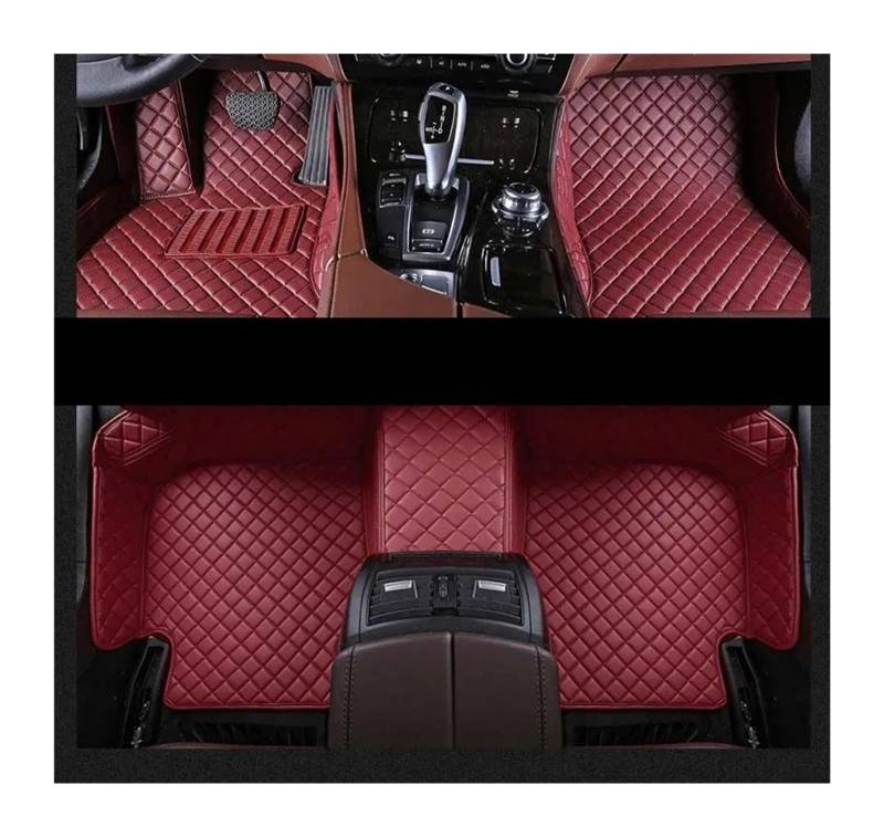 Auto Fußmatten Custom Car Fußmatten für Acura für ZDX 2009-2023 Auto Teppiche Fuß Coche Zubehör fussmatten Auto(Rotwein) von DZSYBUIGB