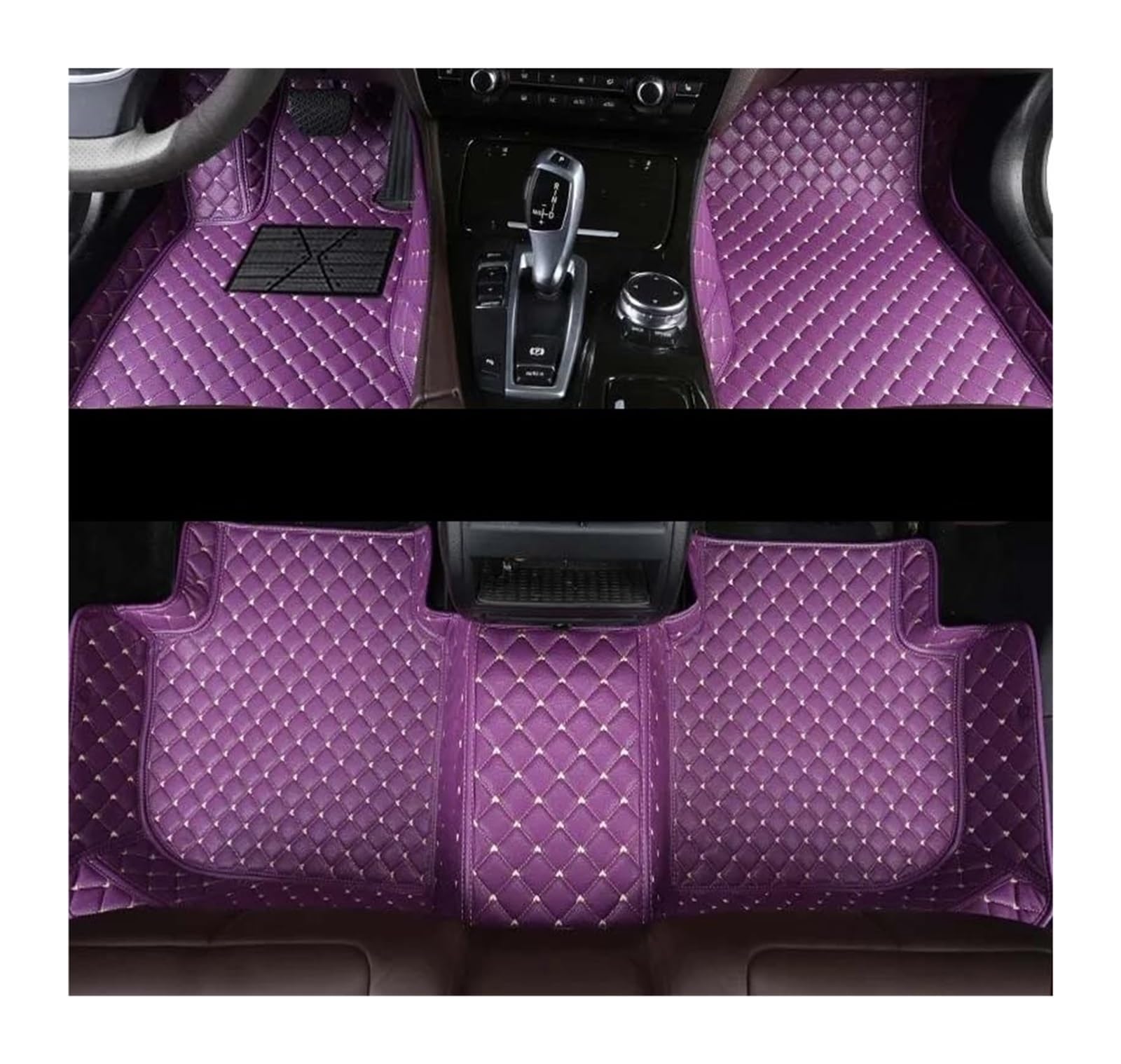 Auto Fußmatten Custom Car Fußmatten für KIA für Soul 2008-2024 Auto Teppiche Fuß Coche Zubehör fussmatten Auto(Purole) von DZSYBUIGB