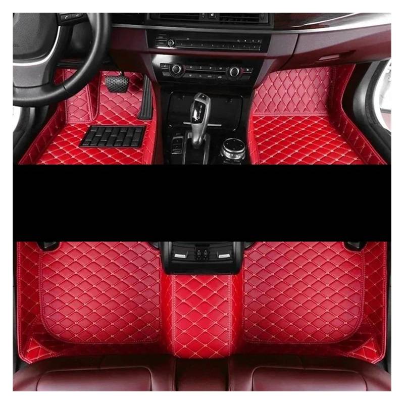 DZSYBUIGB Auto Fußmatten Auto-Fußmatten für Hyundai für Tucson L NX4 2021 2022 2023 2024 Auto-Innenausstattung Fußmatten Autos fussmatten Auto(3pc red Black,LHD) von DZSYBUIGB