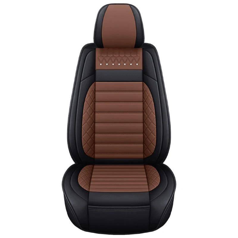 DZSYBUIGB Autositzbezüge Auto Sitz Abdeckung Für Kia Für Sportage Für Rio 3 Für Cerato Für Optima Für Carens Für Sorento Für Stinger Leder Auto Accesorios Auto-Schonbezüg(Kaffee) von DZSYBUIGB