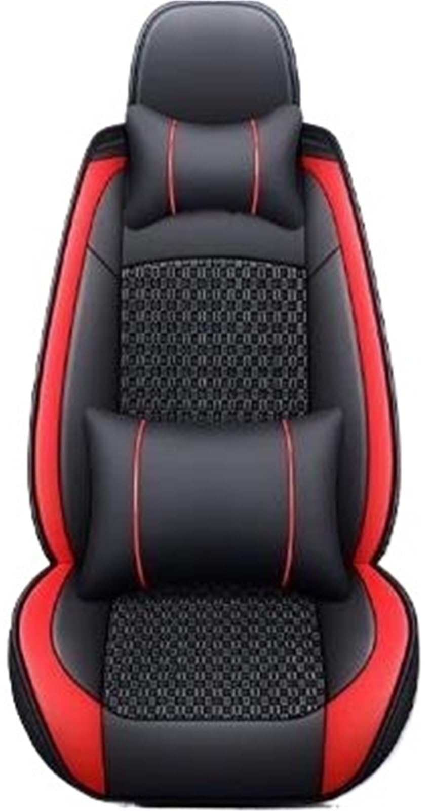 DZSYBUIGB Autositzbezüge Autositzbezug für Toyota für RAV4 für Corolla für Hilux für Yaris für Auris für Prius für Camry Autozubehör Auto-Styling Auto-Schonbezüg(Red+Cushion) von DZSYBUIGB