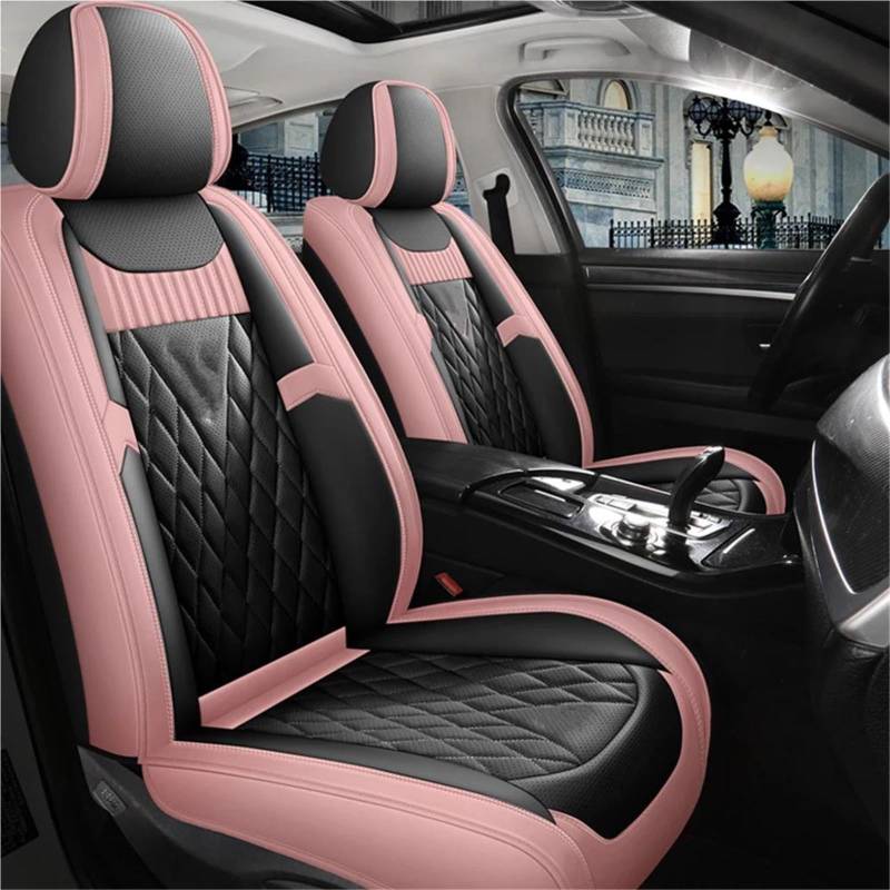 DZSYBUIGB Autositzbezüge Komplettset Autositzbezüge für Kadjar für Logan 2 für Duster für Arkana für Kangoo Zubehör Auto-Schonbezüg(Black Pink) von DZSYBUIGB