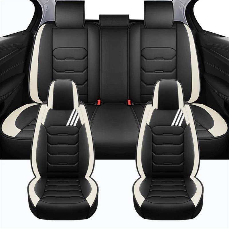 DZSYBUIGB Autositzbezüge Luxus Full Set Autositzbezüge für kIa für Ceed Jd Auto Zubehör Autositzbezüge Autositzkissen Auto-Schonbezüg(Black White) von DZSYBUIGB