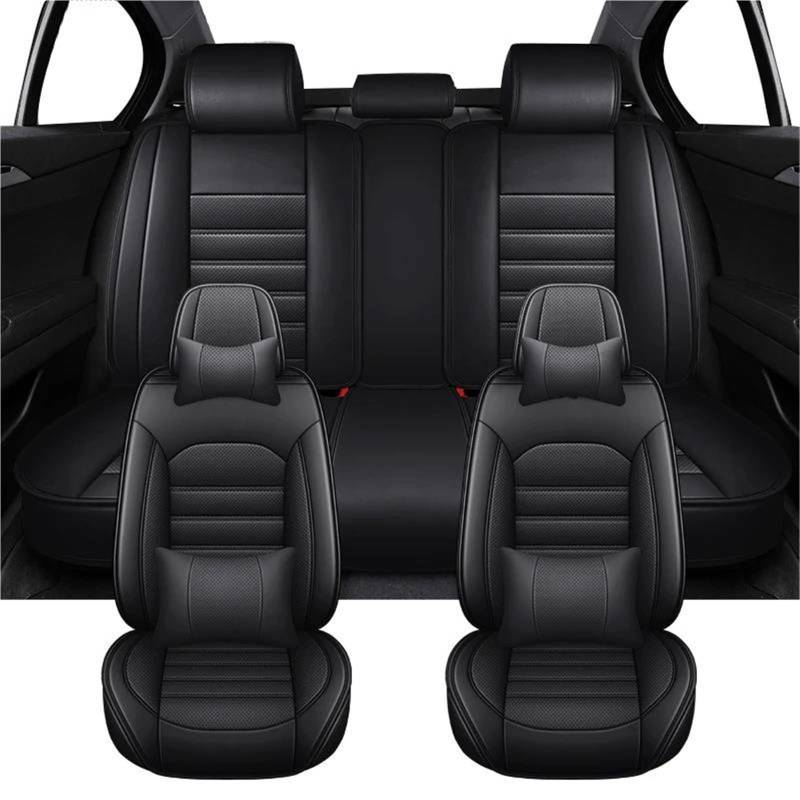 DZSYBUIGB Autositzbezüge Vollständiger Satz Autositzbezüge für Mitsubishi für Eclipse für Cross für Lancer X für Outlander für ASX für Pajero Autozubehör Auto-Schonbezüg(Black+Pillow) von DZSYBUIGB