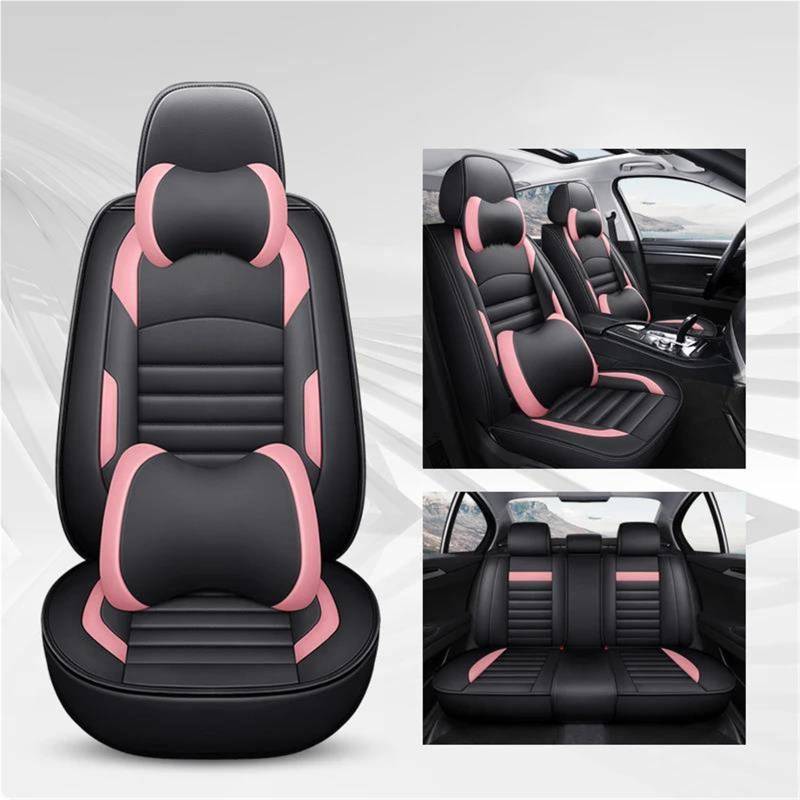 DZSYBUIGB Autositzbezüge Vollständiger Satz Autositzbezug für Nissan Für Kicks Innenzubehör Autositzbezüge Autositzkissen Auto-Schonbezüg(Pink 9PCS) von DZSYBUIGB