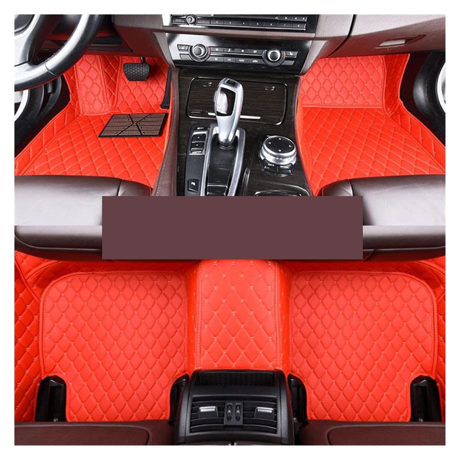 Auto Matten Für Hyundai Für Sonata YF 2011-2014 Auto Fußmatten Innen Styling Benutzerdefinierte wasserdichte Abdeckungen Lederteppiche Automatten(LHD 3pcs red) von DZSYINGCHUSM