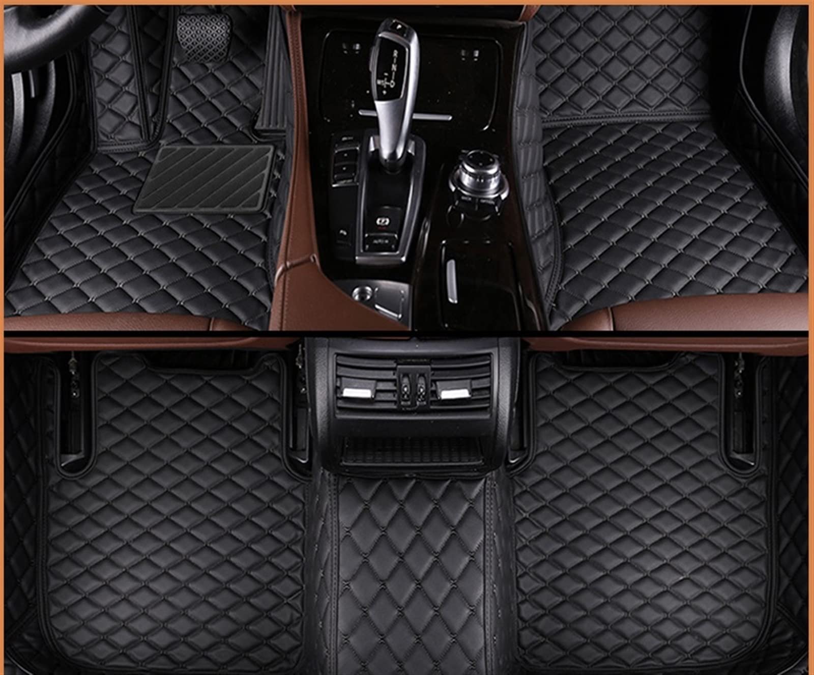 Auto-Fußmatten Für Benz S-Klasse Limousine W222 Fünf Sitze 2014 2015-2017 2018 2019 2020 Auto-Fußpolster Antirutschmatte Auto(Schwarz) von DZSYOHFS