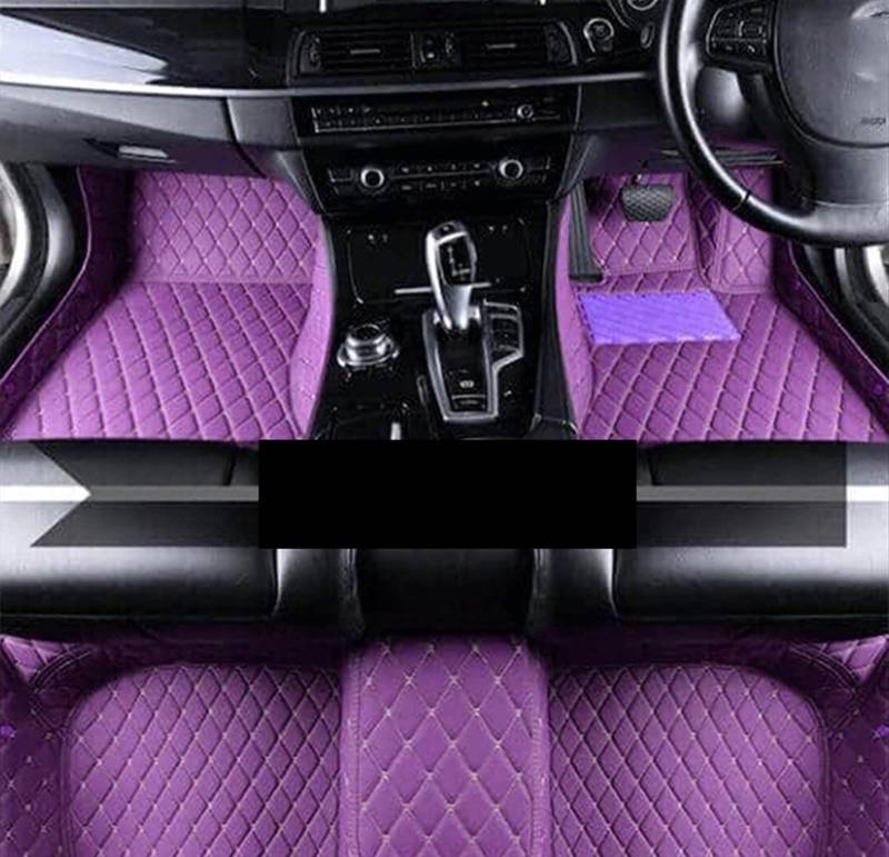 Auto-Fußmatten Für Insight ZE2 ZE3 2010~2014 Auto Luxus Leder Fußpolster Matte Teppich Teppiche Antirutschmatte Auto(RHD Purple) von DZSYOHFS