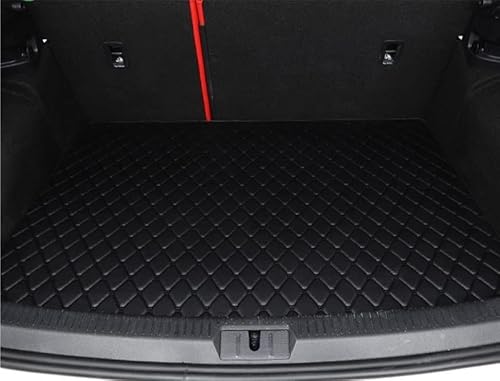 Für Kia Für Sorento (fünf Sitze) 2013 2014 Auto-Fußmatten Custom Auto Foot Pads Automobile Carpet Cover Antirutschmatte Auto(Trunk-BLACK-BLACK) von DZSYOHFS