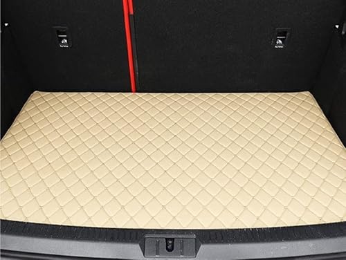 Für Kia Für Sorento (fünf Sitze) 2013 2014 Auto-Fußmatten Custom Auto Foot Pads Automobile Carpet Cover Antirutschmatte Auto(Trunk-LIGHE BEIGE) von DZSYOHFS