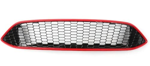Kühlergrill Streifen Auto Front Upper Bumper Center ABS Mesh Honeycomb Grill für Ford für Focus 2015-2016 ABS Kunststoff Car Styling(Rot) von DZSYOHFS
