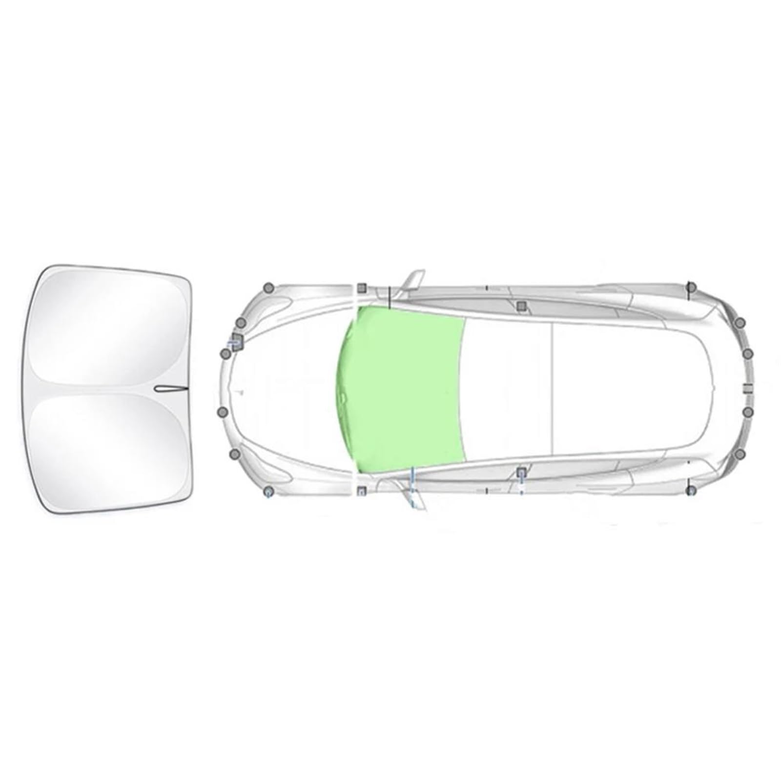 Sonnenschutz Sonnenschutz Aus Silberbeschichtetem Stoff Für Tesla Für Modell Y 2020-2023 Sichtschutz Für Seitenfenster Jalousie Beschattung Campingzubehör Sonnenblende(Front Windshield) von DZSYOHFS