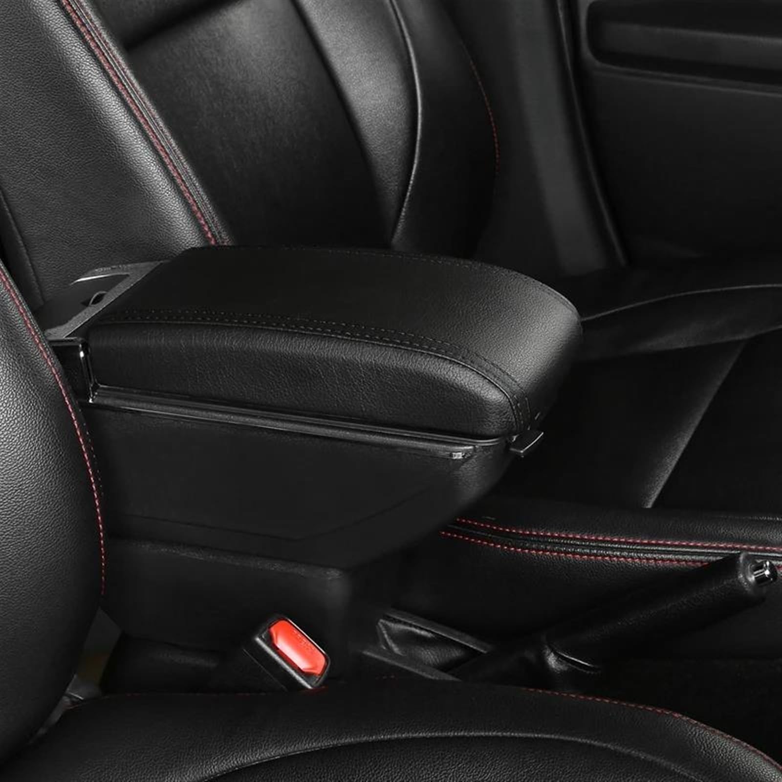 Armauflage Staufach Kompatibel Mit Chevrolet Für Spark III Für Aveo T200 2011–2016 2017, Auto-Armlehnenbox, Mittelkonsole, Aufbewahrung, Styling, Dekoration, Zubehör, USB(Black line) von DZWDY