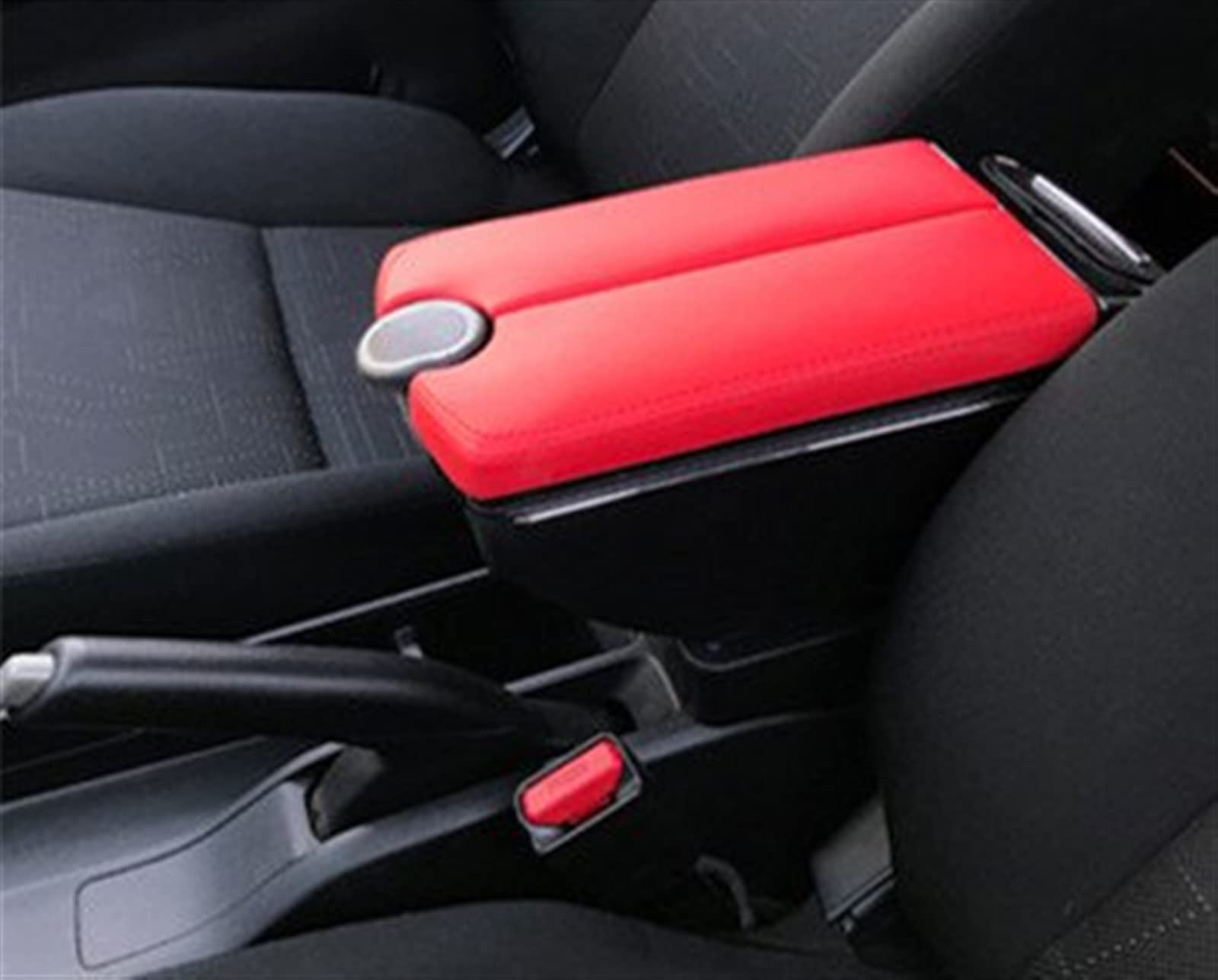 Armauflage Staufach Kompatibel Mit Citroen C4 Für Picasso, Auto, Verstellbare Armlehne, Mittelkonsole, Armlehne, Aufbewahrungsbox, Handlauf, Organizer, Box, Dekoration(Red cover) von DZWDY