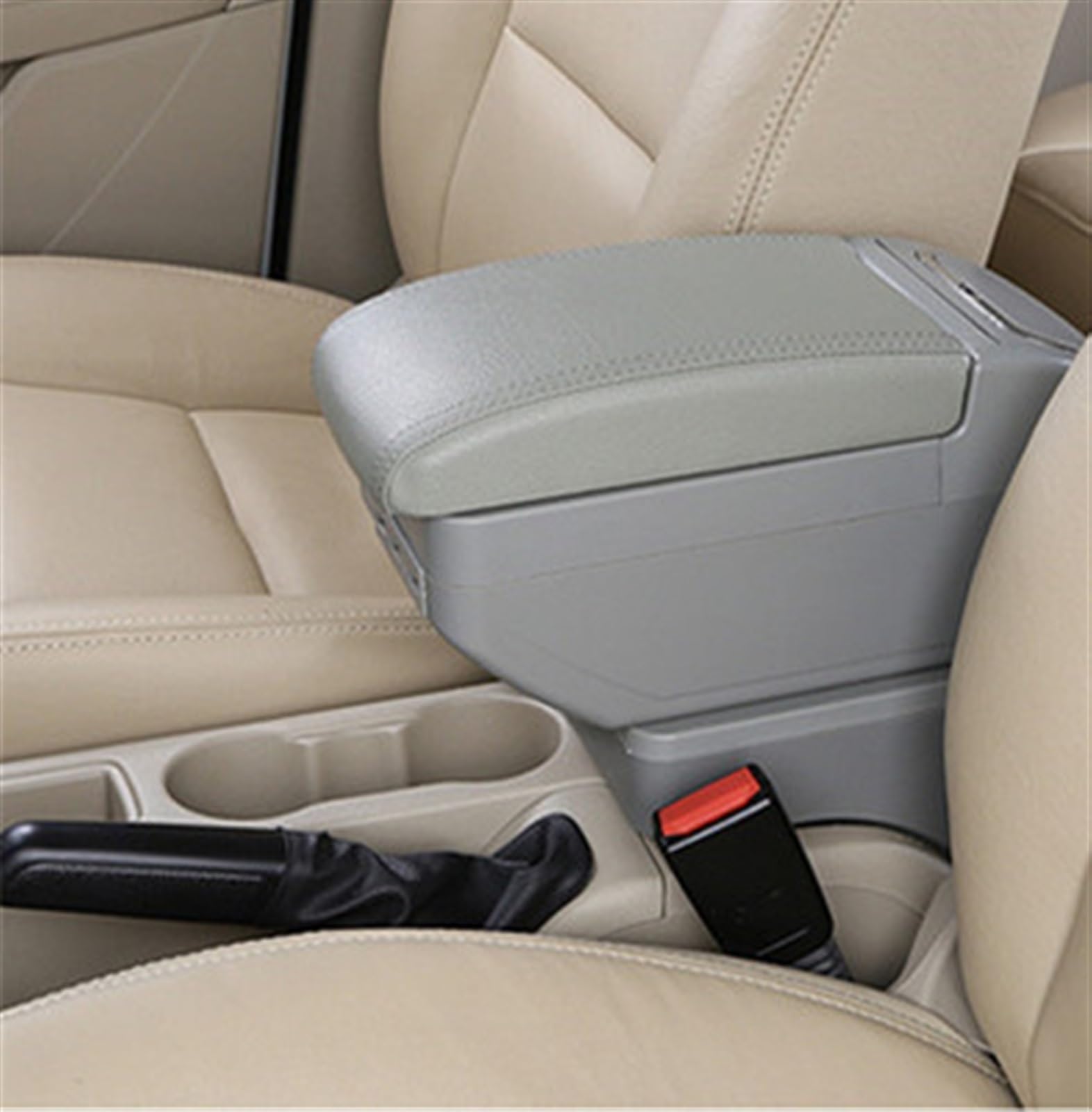 Armauflage Staufach Kompatibel Mit Clio 3 Für Clio 4 Für Captur Armlehnenbox Innenraum Autositz Armlehne Organizer Box Nachrüstteile Aufbewahrungsbox Mit USB(E gray 9 USB) von DZWDY