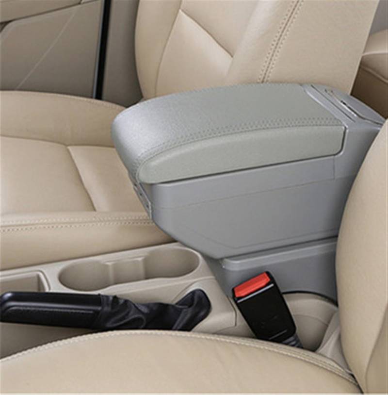 Armauflage Staufach Kompatibel Mit Clio 3 Für Clio 4 Für Captur Armlehnenbox Innenraum Autositz Armlehne Organizer Box Nachrüstteile Aufbewahrungsbox Mit USB(E gray 9 USB) von DZWDY