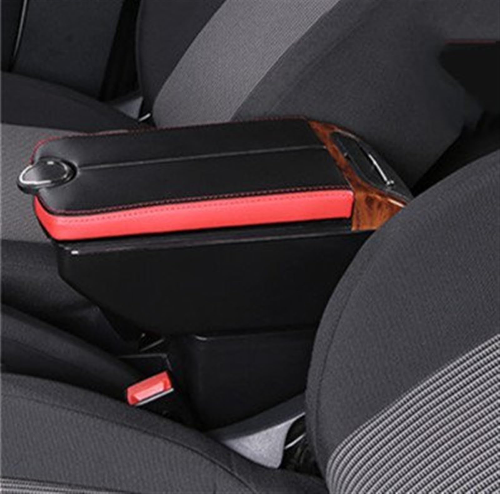 Armauflage Staufach Kompatibel Mit Dacia Für Duster Doppeltüren Offen 7USB Mittelkonsole Aufbewahrungsbox Armlehne Armlehne Autozubehör(G Style Red Edge) von DZWDY