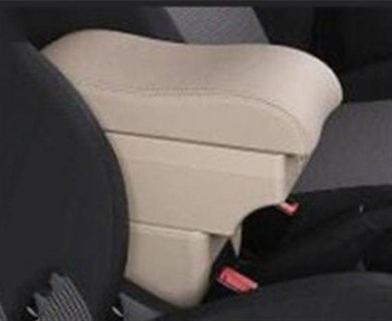 Armauflage Staufach Kompatibel Mit Dacia Für Stepway Mittelkonsolen-Armlehne, Auto-Armlehnenbox, Zentrale Aufbewahrungsbox, Nachrüstung Mit USB-Autozubehör(Beige) von DZWDY