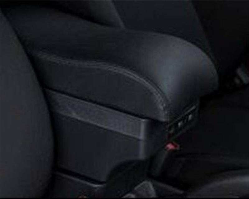 Armauflage Staufach Kompatibel Mit Dacia Für Stepway Mittelkonsolen-Armlehne, Auto-Armlehnenbox, Zentrale Aufbewahrungsbox, Nachrüstung Mit USB-Autozubehör(Black line) von DZWDY