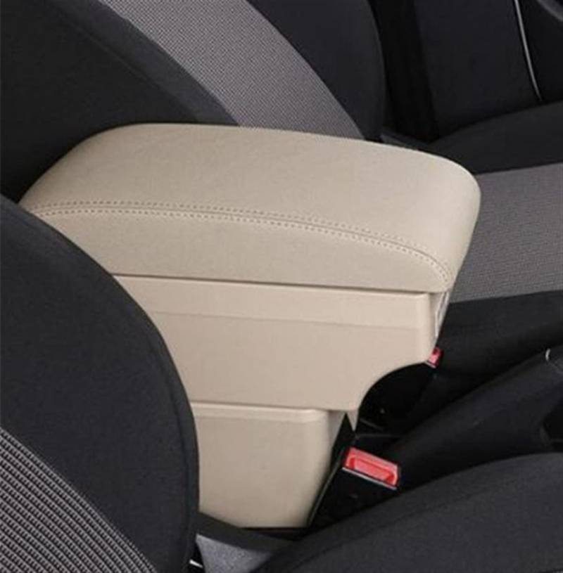 Armauflage Staufach Kompatibel Mit Fluence Auto-Mittelkonsolen-Handlauf-Aufbewahrungsbox, Extender, Unterstützung, Armlehnenbox, Dekoration, Aufbewahrungszubehör(Beige) von DZWDY