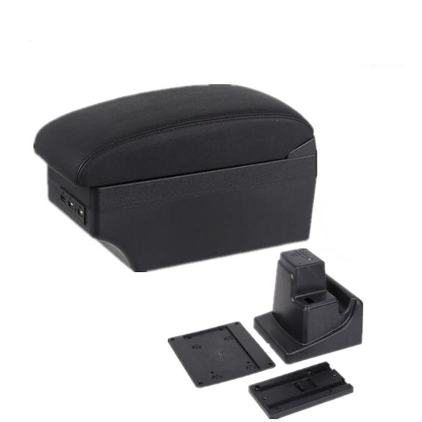 Armauflage Staufach Kompatibel Mit Ford Für Focus Mk3 Auto, Verstellbare Mittelkonsole, Handlauf, Organizer, Tablett, Sitzarmlehne, Aufbewahrungsbox, Anzug, Nachrüstteile(Black) von DZWDY