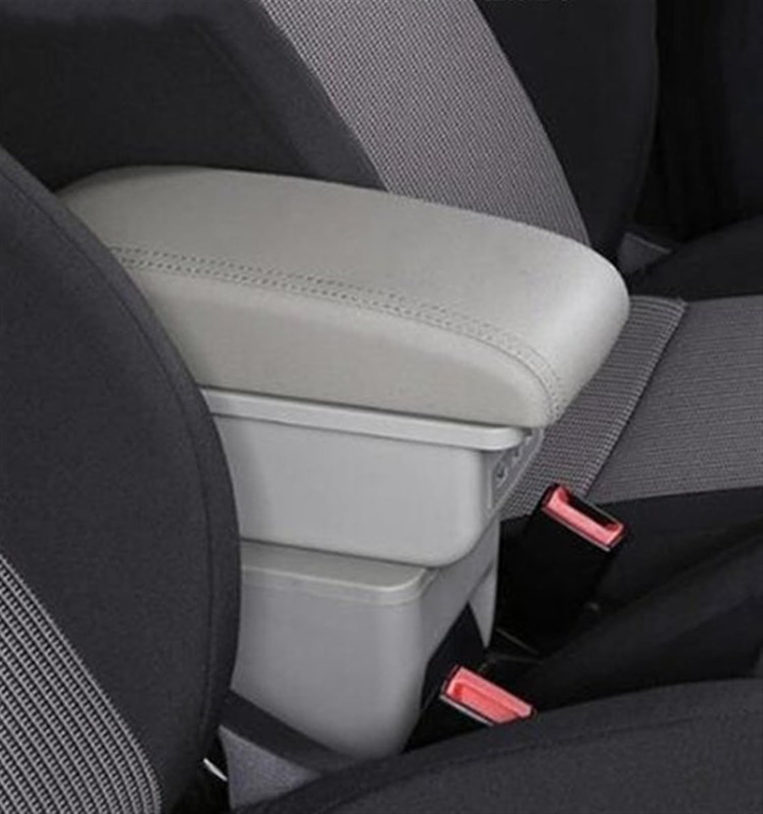 Armauflage Staufach Kompatibel Mit Hyundai 1 Für Solaris Für Verna Grand 2011 2012 2013 2014 2015 2016 Auto-Armlehnenbox Central Store Content Box 3USB-Zubehör(Gray) von DZWDY