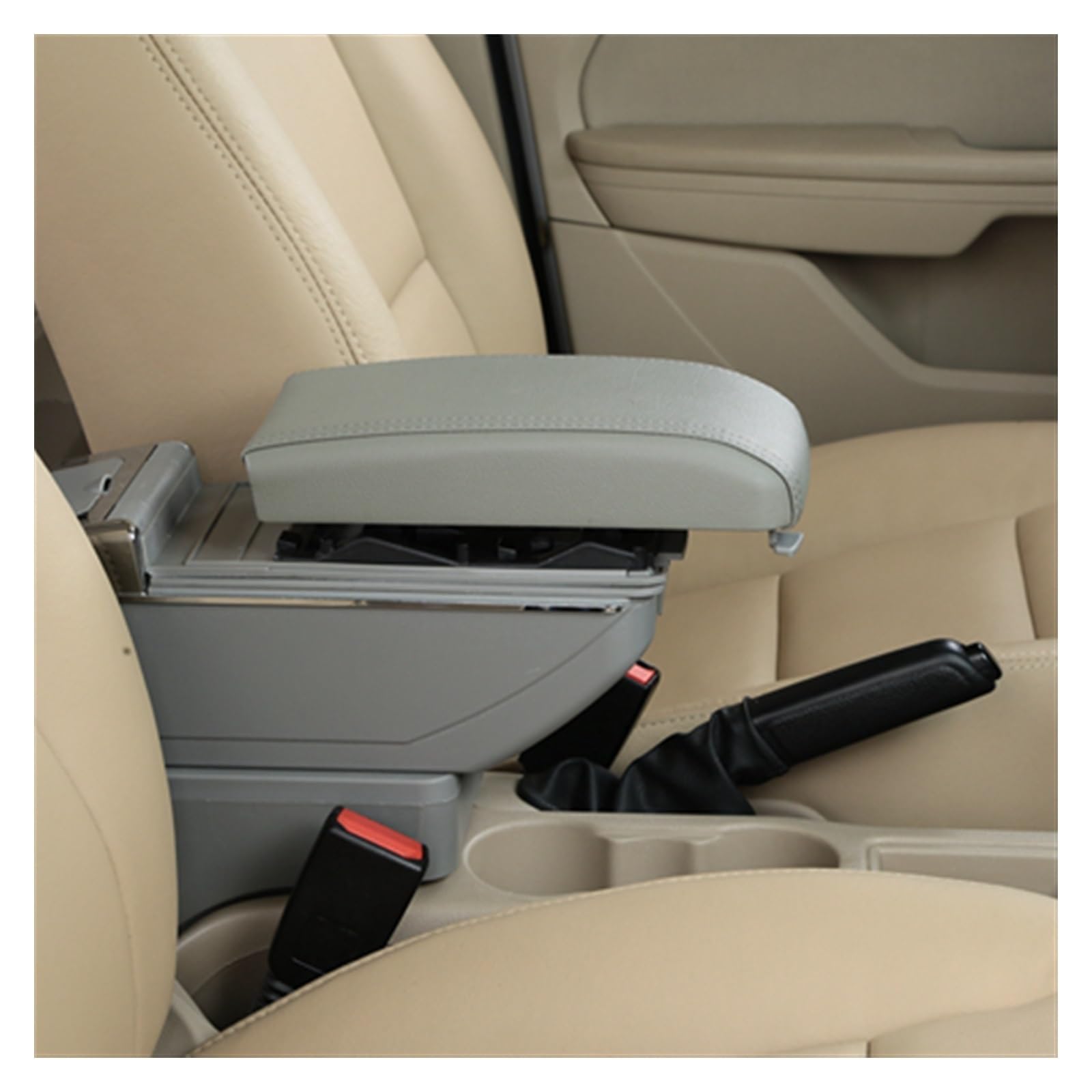 Armauflage Staufach Kompatibel Mit Nissan Für Sentra Für Sylphy, Autositz, Armlehne, Mittelkonsole, Organizer, Handlauf, Aufbewahrungsbox Mit Getränkehalter, Nachrüstteile(Gray) von DZWDY