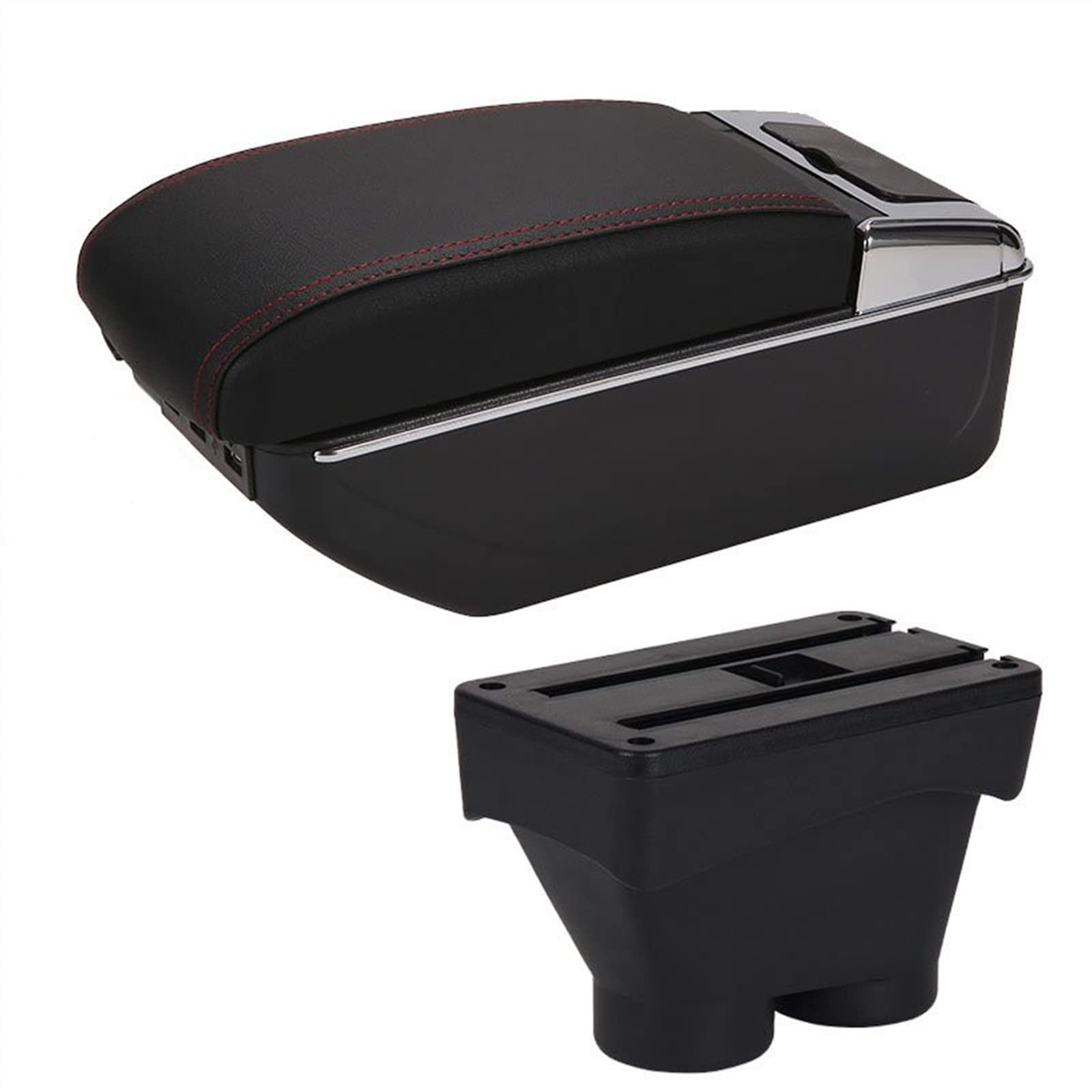 Armauflage Staufach Kompatibel Mit Peugeot 208 2012 2013 2014 2015 2016 2017 2018. Auto-Mittelkonsolen-Organizer, Armlehnen-Aufbewahrungsbox, Spezielle Handlauf-Box(A1) von DZWDY