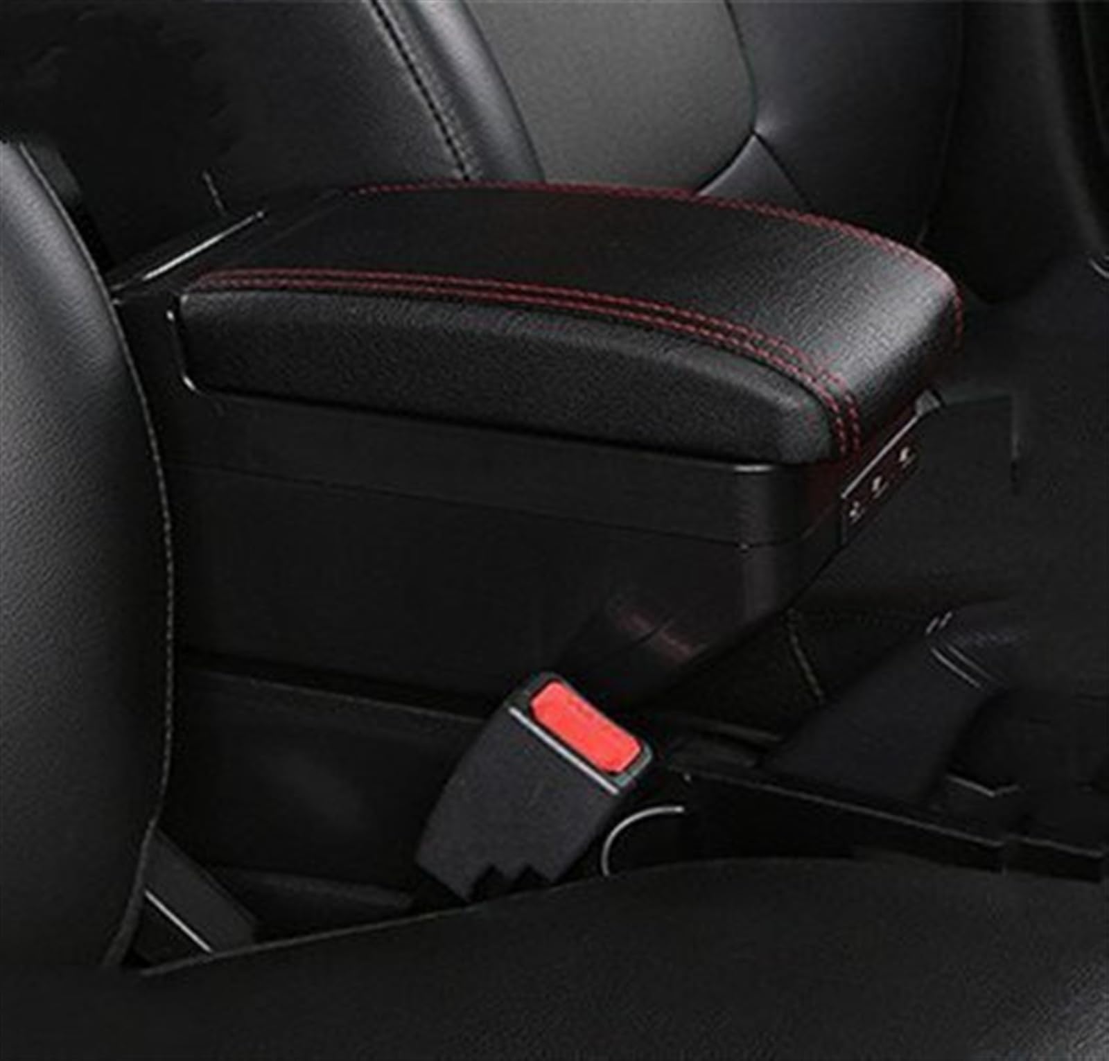 DZWDY Armauflage Staufach Kompatibel Mit Opel Für Meriva Armlehnenbox Central Store Content Box Produkte Innenraum Armlehnenaufbewahrung 9USB Auto-Styling-Zubehörteile(Red line) von DZWDY