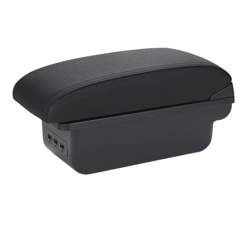 DZWDY Armauflage Staufach Kompatibel Mit SEAT Für Ibiza 6j 6L 2012-2019 Armlehne Box Auto Armlehne Nachrüstteile Mittelkonsole Aufbewahrungsbox Autozubehör(B2 Black line) von DZWDY