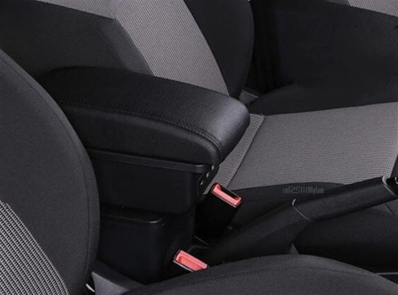 DZWDY Armauflage Staufach Kompatibel Mit VW Für Golf 4 MK4 1999 2000 2001 2002 2003 2004 2005 Auto Mittelarmlehne Konsolenbox Fahrerarmlehne Autozubehör(E Style Black Red) von DZWDY