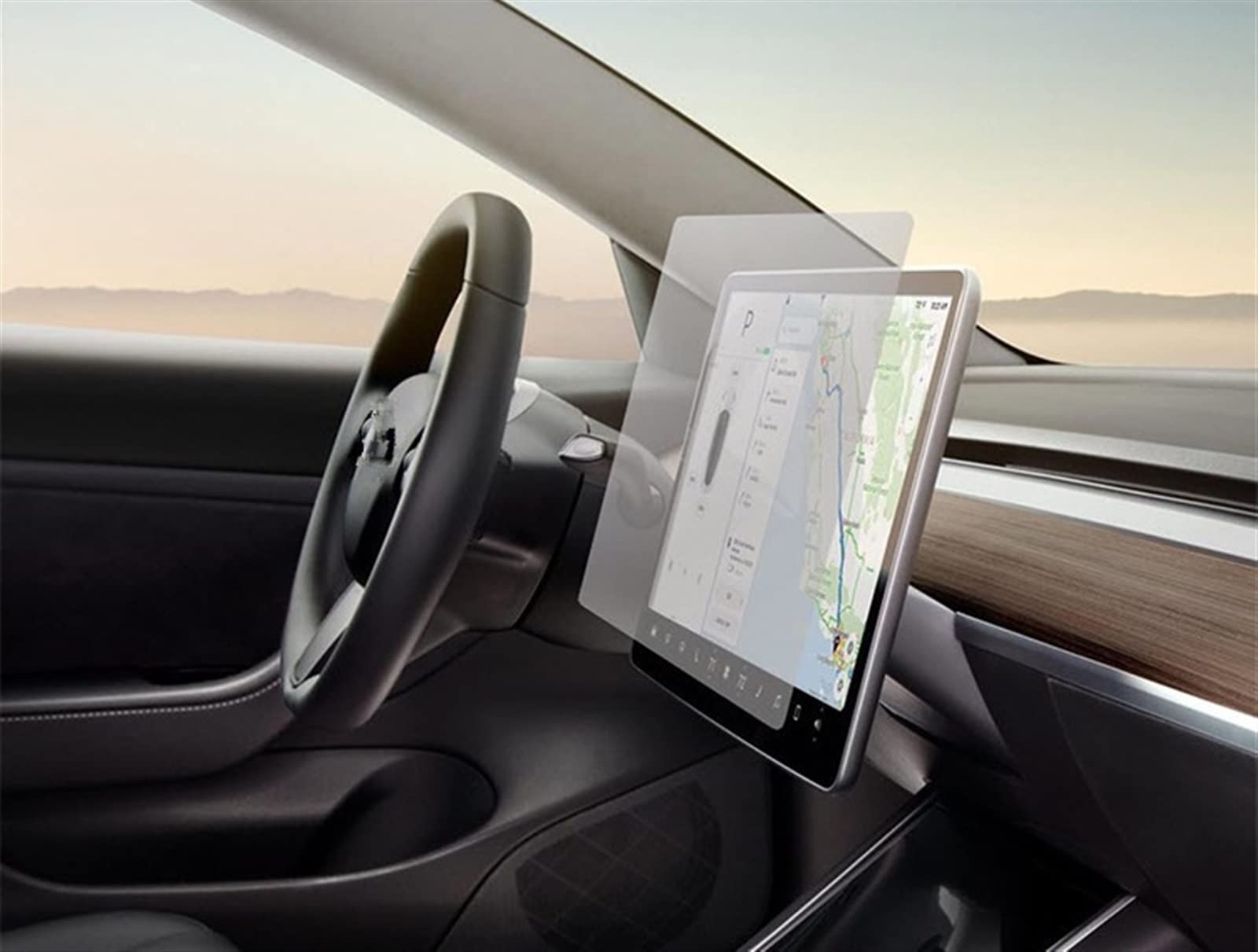 DZWDY AufkleberDekor Kompatibel Mit Tesla Für Model 3 2017 2018 2019 2020 Gehärtetes Glas Auto Navigation Displayschutzfolie Display Aufkleber(HD) von DZWDY