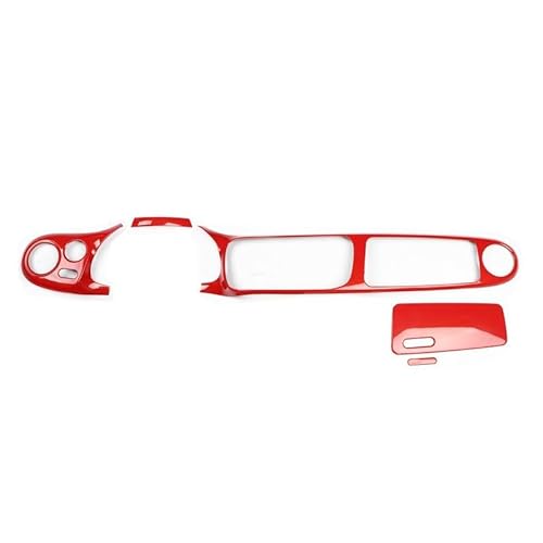 DZWDY AufkleberDekor Kompatibel Mit VW Für Beetle 2013 2014 2015 2016 2017 2018 2019 Auto-Innendekorationsabdeckung Shell Red Gear Instrument Cover Aufkleber-Modifikation(Car Front) von DZWDY