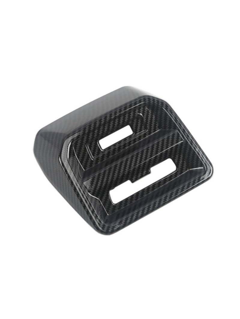 DZWDY Klimaanlage Outlet Cover Kompatibel Mit VW Für Tiguan 2017 2018 2019 2020, Auto Hinten Armlehne Luft Auslass Verkleidung Panel Abdeckung ABS Matt Innenraum Auto Styling Zubehör(Carbon Fiber 2) von DZWDY