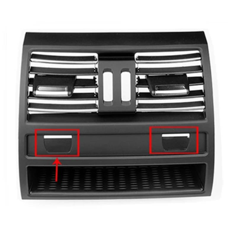 DZWDY Kompatibel Mit 5 Series Für F10 F11 F18 520i 523i 525i 528i 535i Lüftungsauslass Der Hinteren Klimaanlage Schlichtes Schwarzes Gitterpaneel 64229172167 64229172312(Model b with Chrome) von DZWDY