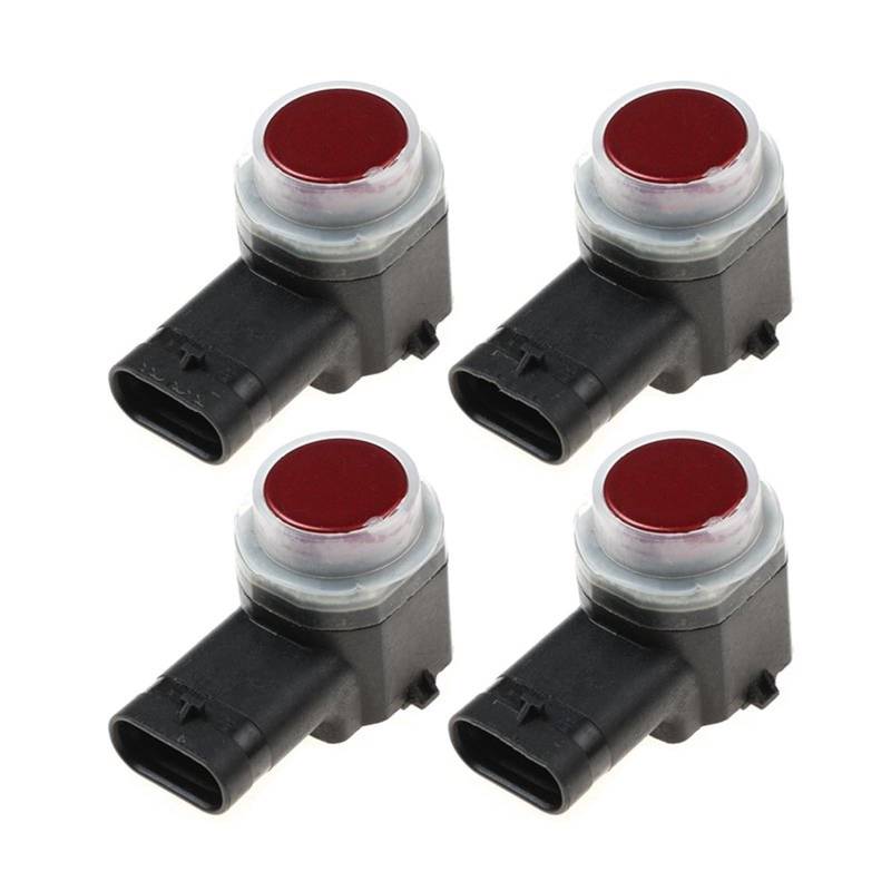 DZWDY Parkassistent PDC Sensor Kompatibel Mit Ford Auto Pdc Assist Objekt Einparkhilfe Sensor Reverse Assist Radar Einparkhilfe Cj5t15k859aaw(Red,4pcs) von DZWDY