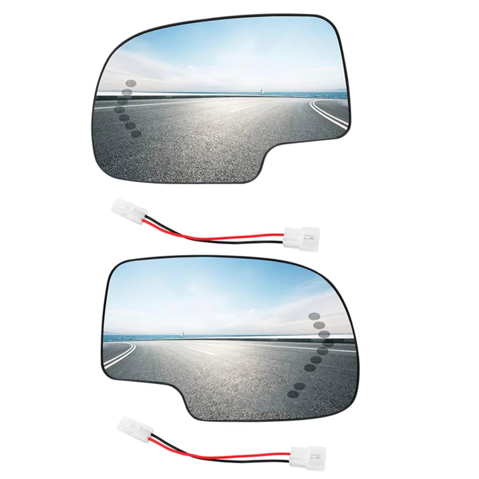 DZWDY Türspiegelglas Außenspiegel Kompatibel Mit Chevrolet Für Silverado Für Sierra Für Tahoe 2003 2004 2005 2006. Auto Links Rechts Beheiztes Seitenspiegelglas 88944391 88944392(1 Pair) von DZWDY