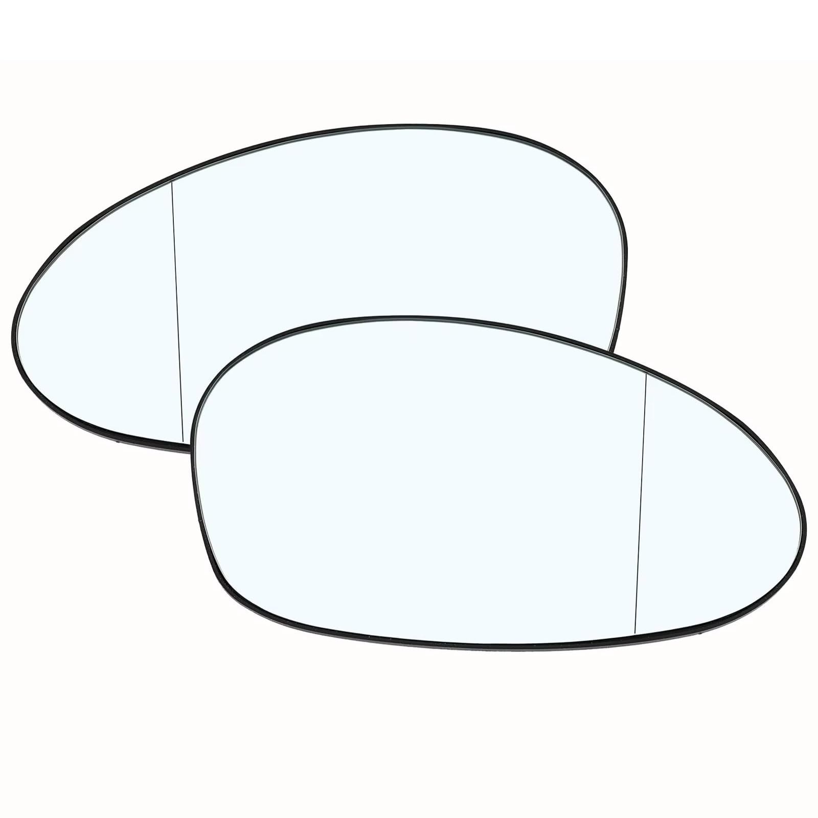 DZWDY Türspiegelglas Außenspiegel Kompatibel Mit Für E81 E87 E82 E88 2004–2013 51167145267 Vorne Links Rechts Türseitenspiegelglas Beheizt, Klares Rückspiegelglas(1 Pair) von DZWDY