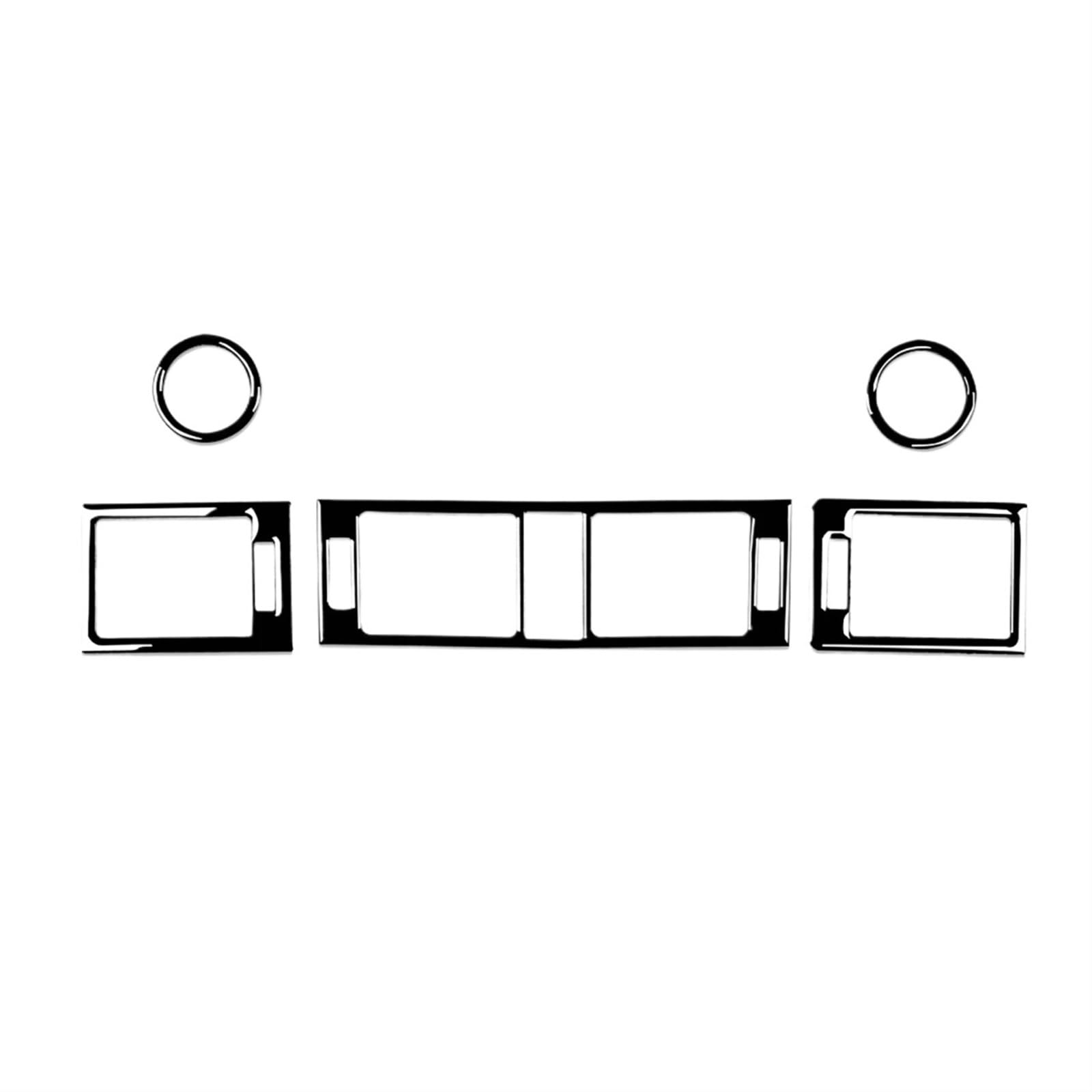 Klimaanlage Outlet Cover Kompatibel Mit Benz Für C-Klasse W204 2007 2008 2009 2010, Armaturenbrett, Lüftungsauslass, Dekoration, Verkleidung, Abdeckung, Klavierschwarz, Auto-Innenzubehör(Piano Black) von DZWDY