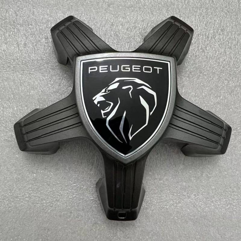 4 Stück Auto Radnabenkappen für Peugeot 3008/5008/2008/4008,Lumineszenz Nabendeckel Radnabenabdeckung Felgenkappen Radnaben Zentralabdeckung mit Auto Logo Emblem Zubehör,Grey von DZYYDS