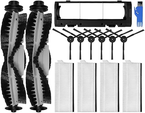 Daaxing Hauptbürste, Seitenbürsten, Filter-Reinigungsbürsten-Set, für Vactidy T6 Roboter-Staubsauger, Ersatzzubehör von Daaxing