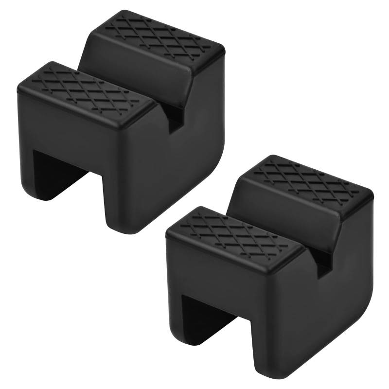 2 Stück Wagenheber Gummiauflage Universal, Gummi Wagenheber Auflage Jack Stand Pads Adapter, Unterstellbock Gummiblock für Hebebühnen Rangierwagenheber von Daelesr