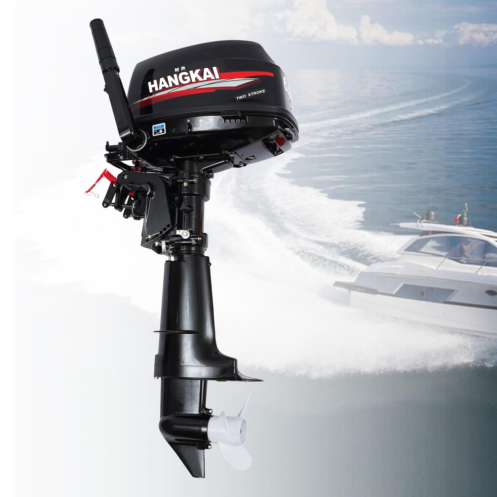 Benzin AußEnborder Motorboot Motor WasserküHlung System Benzinmotor Bootmotor Bootsmotoren AußEnbordmotoren AußEn Bootsmotor Outboard AußEnbord Aussenborder WasserküHlsystem (Zweitakt 6HP) von DaiJiubu