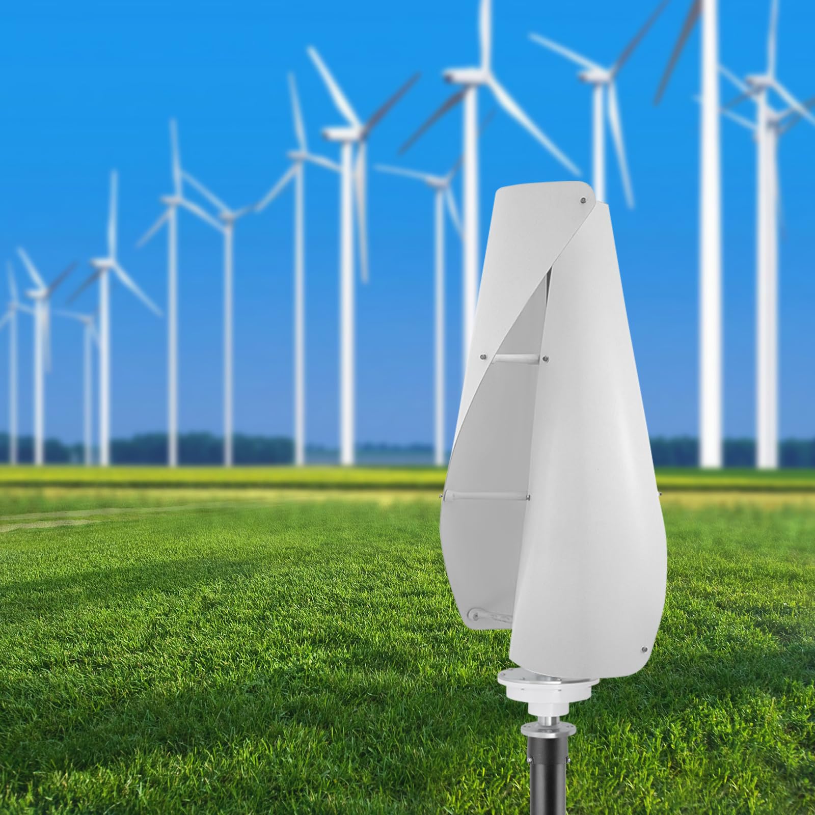 Windkraftanlage Windturbine Windgenerator Vertikale Achse Mit Regler Pwm Garden Windrad Windkraftanlagen Vertikal Wind Turbine WindräDer Windkraft Generator Heimgebrauch Stromerzeuger 400W 12V von DaiJiubu