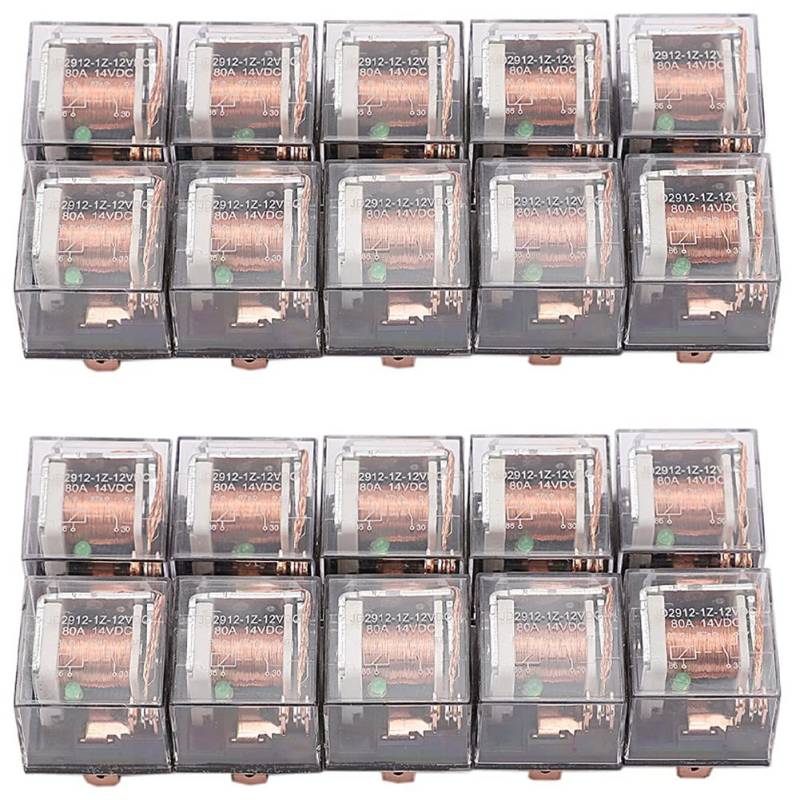 Daijianbin 20 Stücke Wasserdichte Automotive Relais 12 V 80A 5Pin Auto Steuergerät Autorelais Hohe Kapazität Schalt von Daijianbin